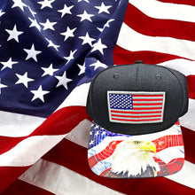 Load image into Gallery viewer, Usa Embroidered Flag Adjustable Snapback