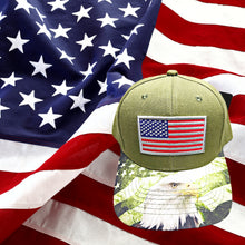 Load image into Gallery viewer, Usa Embroidered Flag Adjustable Snapback
