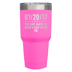 01/20/17 The Day American Grew A Pair  Laser Etched Tumbler (Premium)