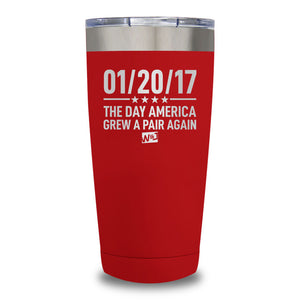01/20/17 The Day American Grew A Pair  Laser Etched Tumbler (Premium)