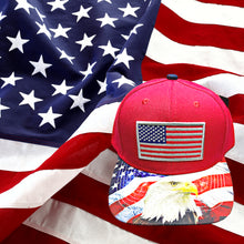 Load image into Gallery viewer, Usa Embroidered Flag Adjustable Snapback