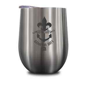 Cajun Navy Stemless Wine Cup
