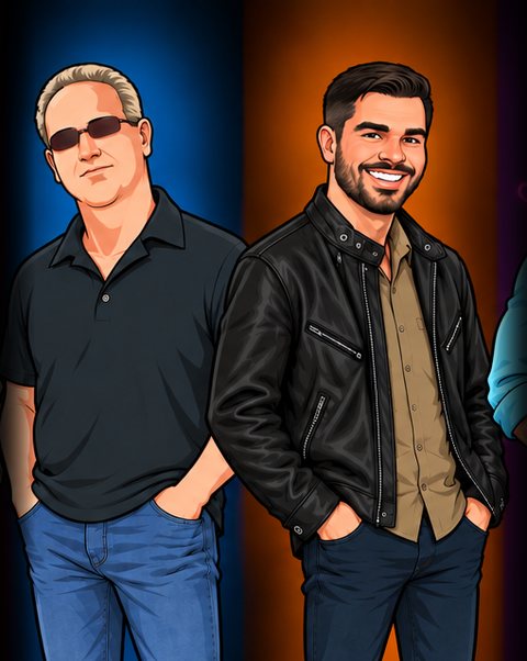 Cartoon of Steve Johnson and Kenny Webster
